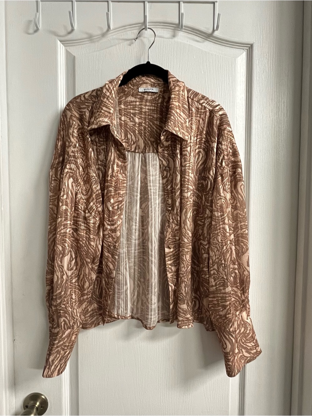 Parker Brown Swirl Print Button-Down Shirt